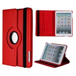 Super billigt iPad Mini 1 / iPad Mini 2 / iPad Mini 3 Roterende Etui - Rød